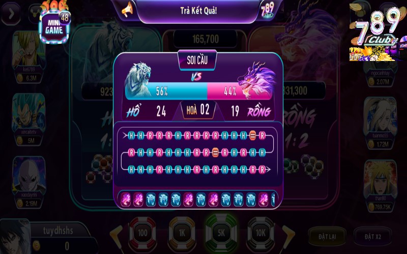 Đặt cược theo kết quả trước đó của trận game