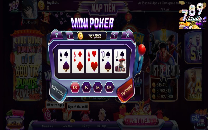 Mini Poker của 789Club