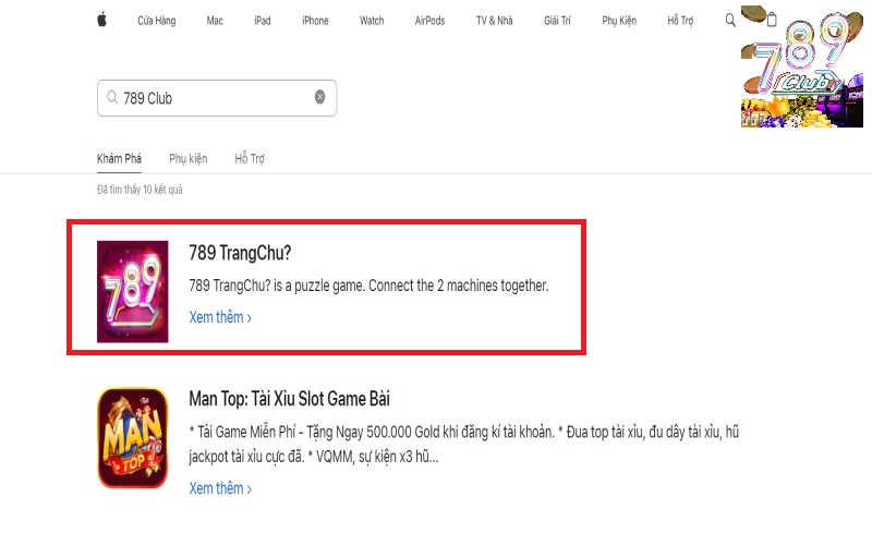 Tìm kiếm 789Club trên app store
