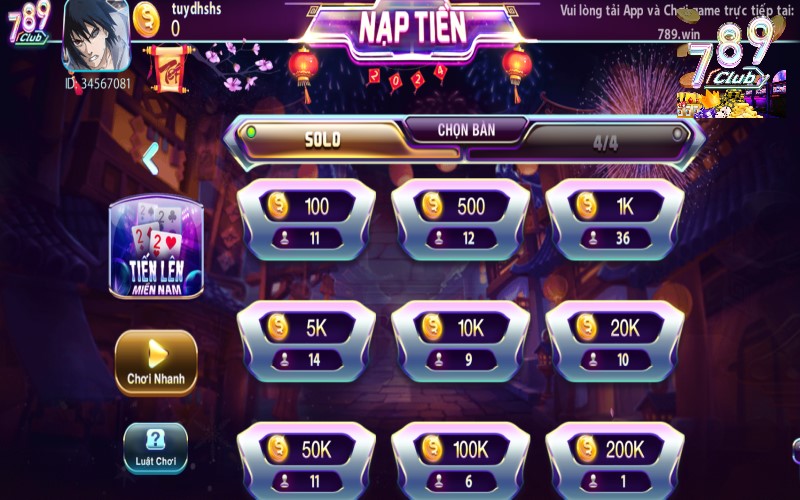 Tiến lên miền nam trong cổng game 789club