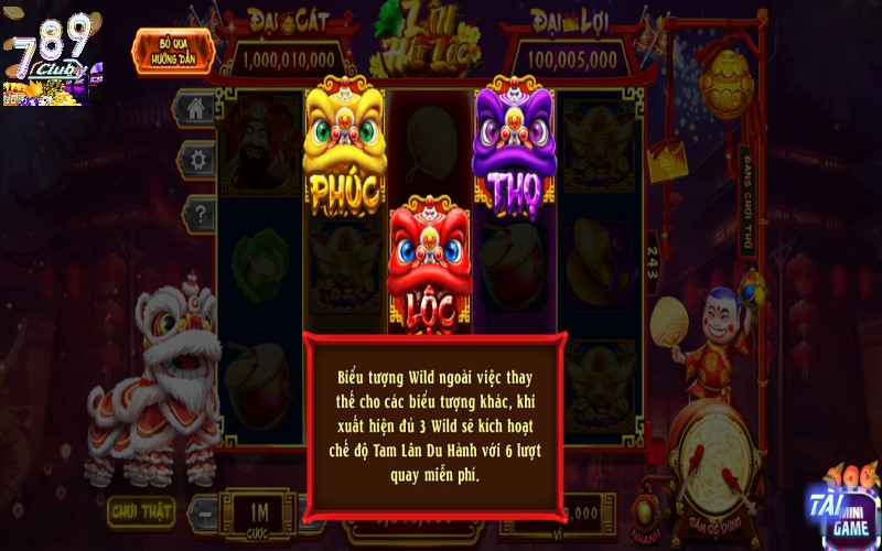 Biểu tượng đặc biệt WILD trong lân hái lộc