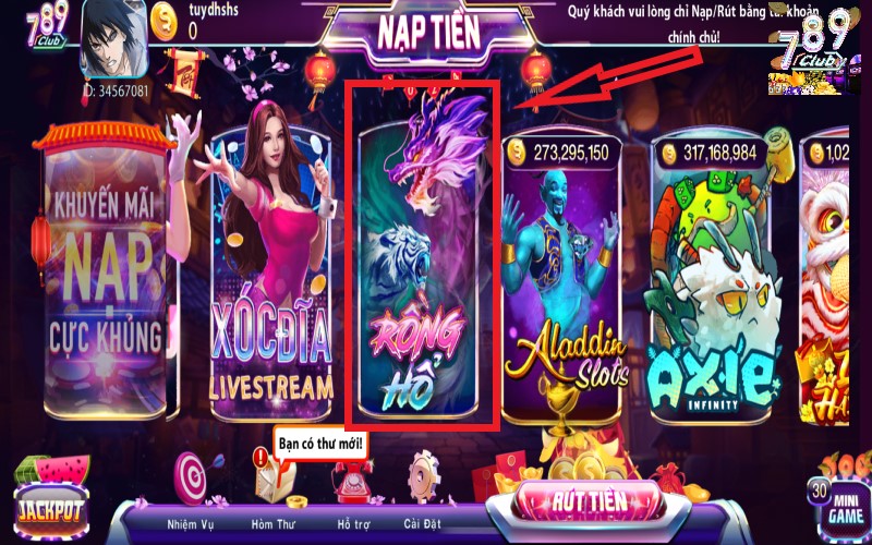 Giới thiệu game rồng hổ tại 789Club 